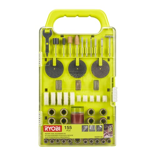 Ryobi RAKRT155 - Set di accessori per utensili rotanti (155 pezzi)