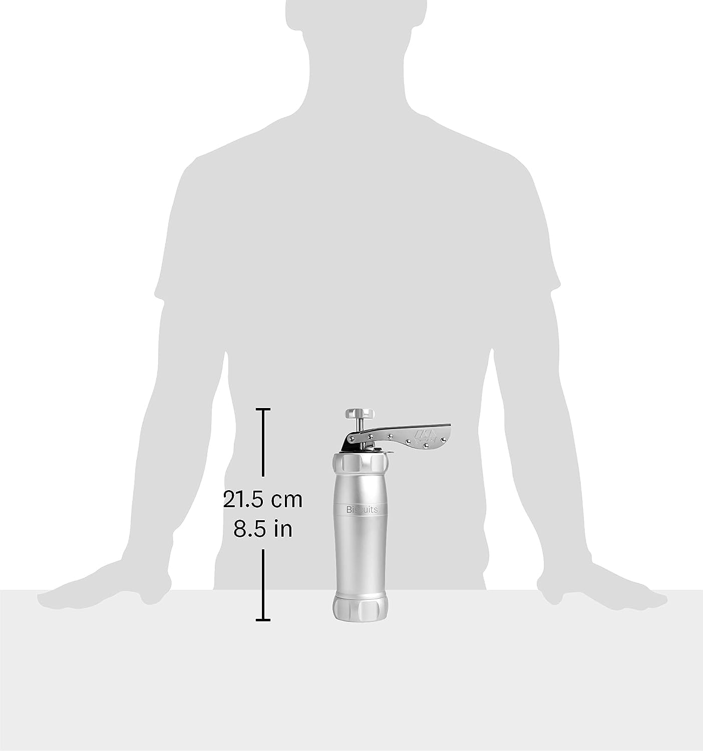 Marcato BI-DES-ARG, Macchina per Biscotti, Alluminio, Argento
