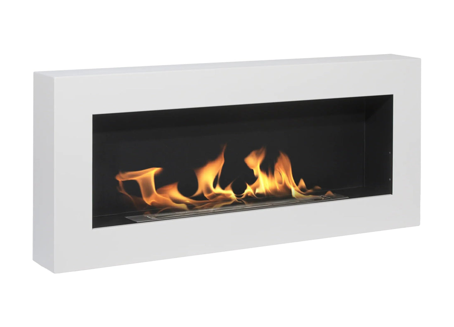 Divina Fire Camino a bioetanolo biocamino da Parete Siena Bianco L 90 x P 12 x H40