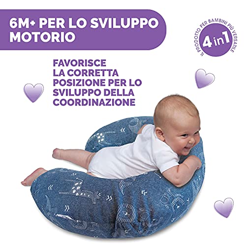 Chicco Boppy Supporto Allattamento anche conosciuto come cuscino per Neonati 0+ Mesi, Forma Ergonomica con Mamma e Bambino, Neonato al Seno col Biberon