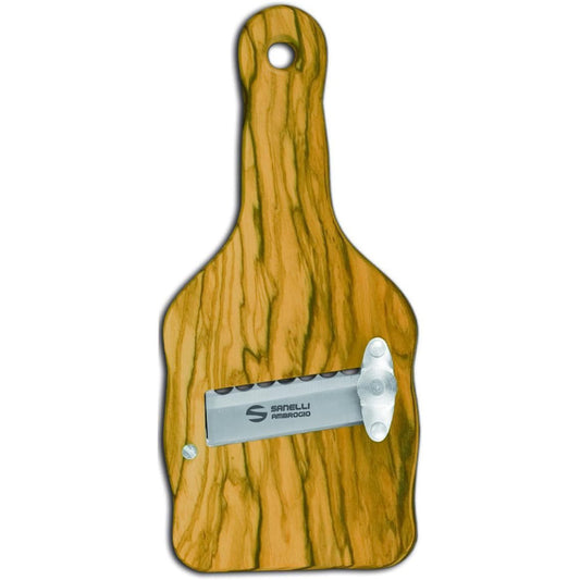 Sanelli Ambrogio Ulivo, Ambrogio Sanelli-Affettatartufi in Legno Manico, Ergonomico ed Antiscivolo. Regolatore di qualità per Un Taglio preciso. Lama ondulata, 23.0x9.0x2.5 cm