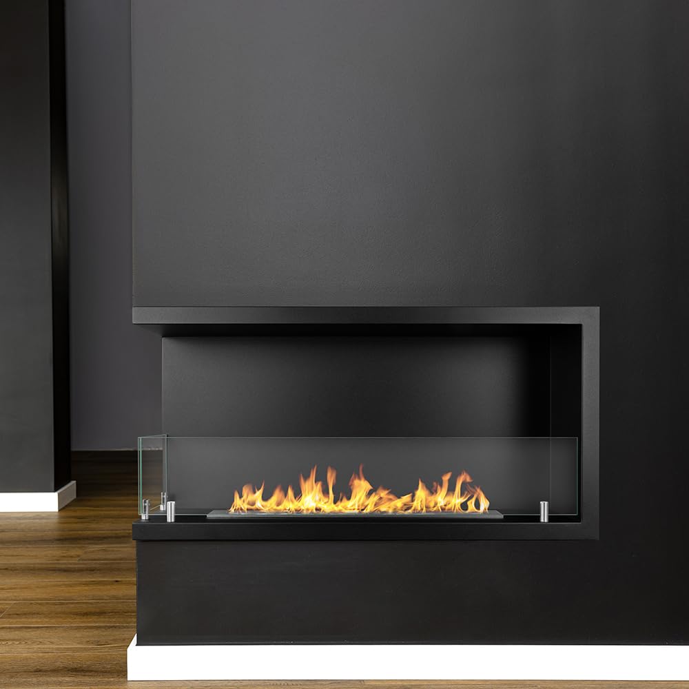 Divina Fire Camino a bioetanolo da Incasso ad Angolo biocamino angolare 90x45 SUTRI 90 SX