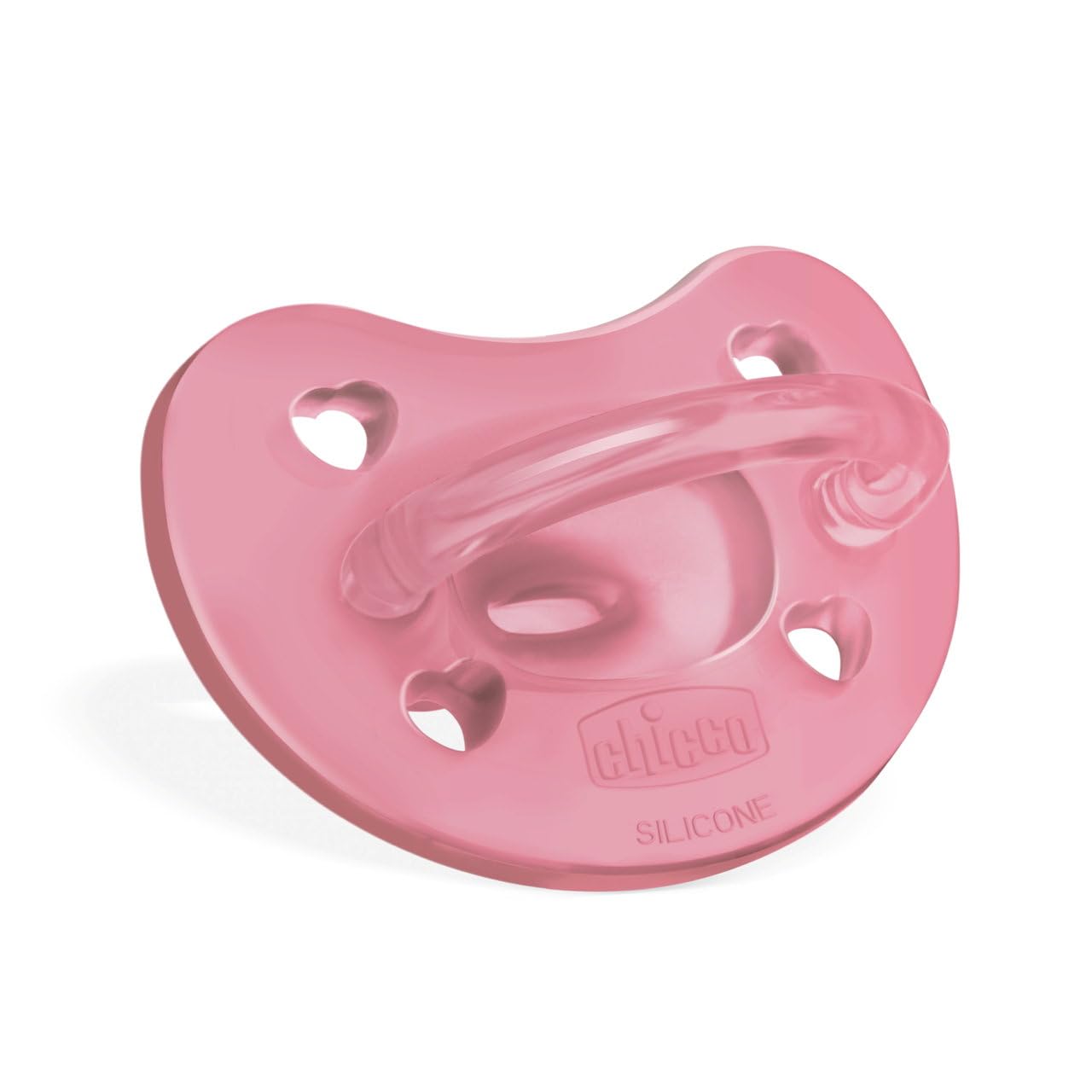 Chicco PhysioForma Ciuccio in Silicone 6 - 16 Mesi, Set di Gommotti Morbidi e Delicati, Supportano la Respirazione Fisiologica e Favoriscono il Corretto Sviluppo della Bocca, Rosa