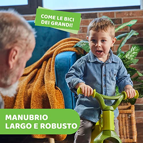 Chicco Balance Bike Eco+, Bici Bambini da 18 mesi a 3 anni (Fino a 25 kg), Bicicletta Senza Pedali per l'Equilibrio, Manubrio e Sellino Ergonomici, Ruote Antiforatura, 80% Plastica Riciclata