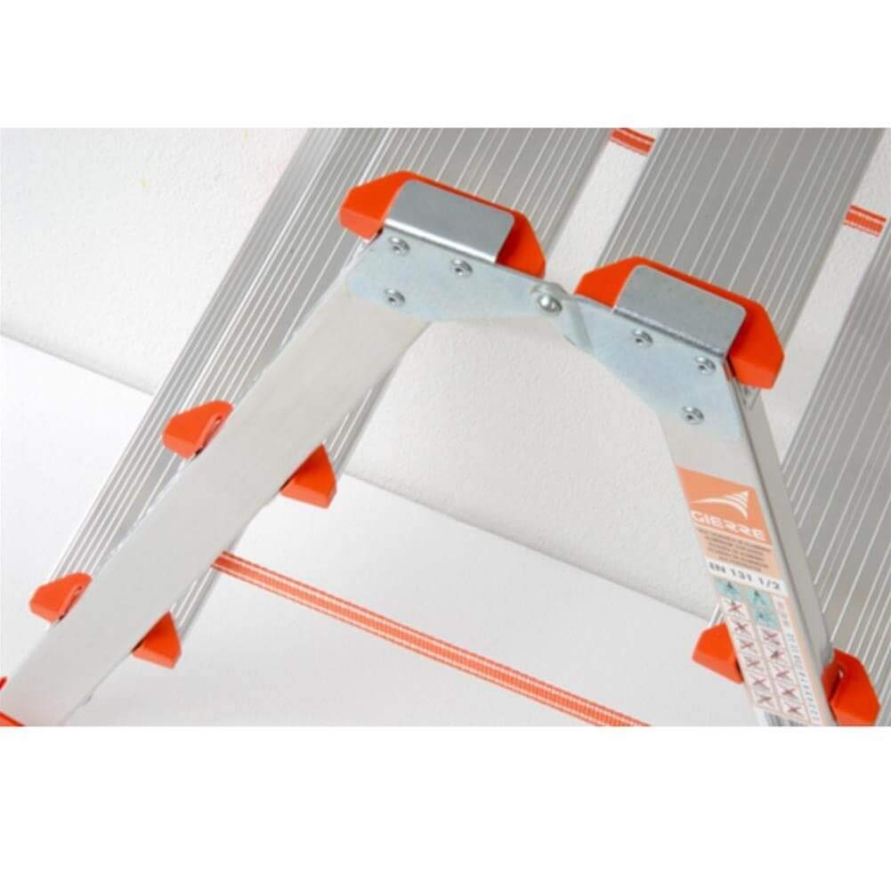 GIERRE BA230S Scala Scaletto Sgabello Salita Doppia Alluminio 4+1 Gradini
