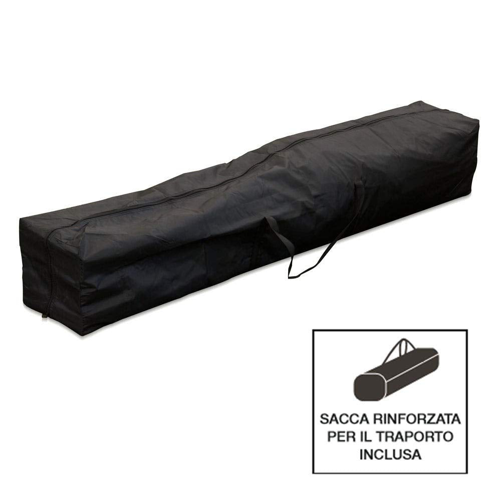 EverGreen Gazebo richiudibile 2.9x4.3 m Pieghevole Telo Bianco PVC 100% Impermeabile 9011