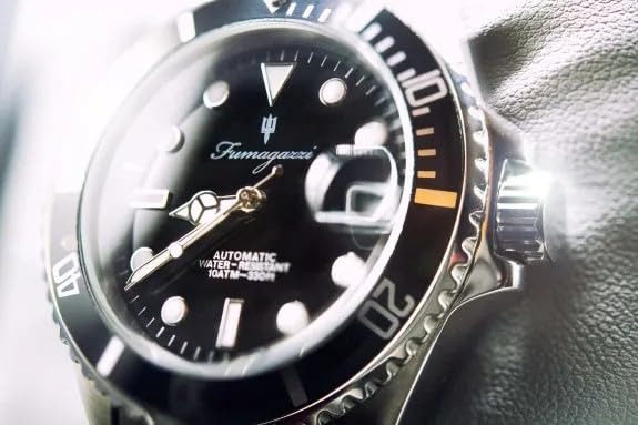 Generico FU004 Orologio da Polso Fumagazzi - Palo mbaro, ø 40 mm, Cinturino in Acciaio Solido Lucido, Movimento Automatico, Water Resistant 10 atm