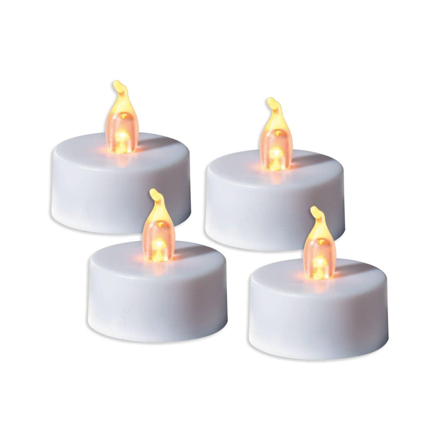 4 lumini a LED con batterie/bianco caldo/4 cm di diametro e 4 cm di altezza