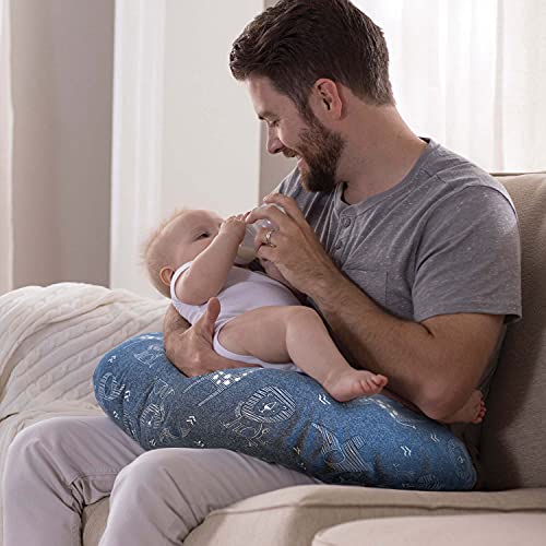 Chicco Boppy Supporto Allattamento anche conosciuto come cuscino per Neonati 0+ Mesi, Forma Ergonomica con Mamma e Bambino, Neonato al Seno col Biberon