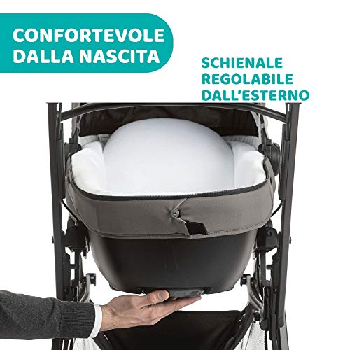 Chicco Trio Activ3 Passeggino Trio 3In1 Sistema Modulare Con Car Kit, Passeggino 3 Ruote, Navicella Neonato E Seggiolino Auto Gruppo 0+, Con Chiusura Pieghevole, Beige, 113 x 121.5 x 64 cm, 23.2 Kg