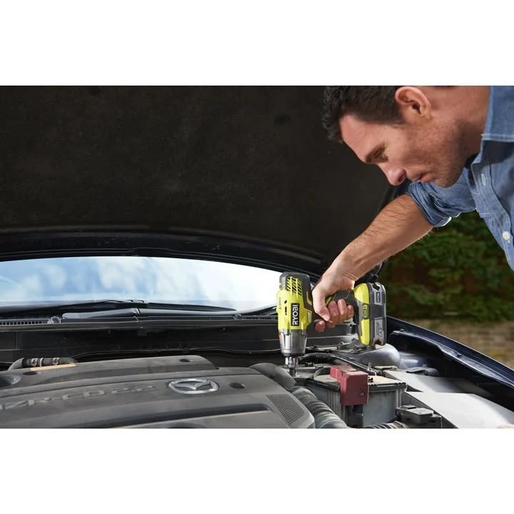 Ryobi Avvitatore ad Impulsi 18 V con 3 velocità, potenza massima di 400 Nm + 1 Batteria al litio da 2 Ah | 3 Bussole in OMAGGIO