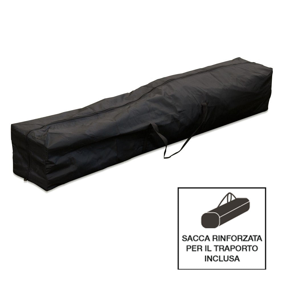 EverGreen Gazebo richiudibile 3x6 m Pieghevole Telo Bianco in PVC 100% Impermeabile 9012
