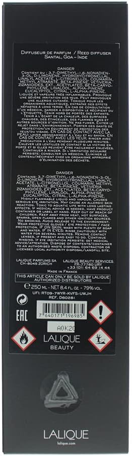 LALIQUE Voyage de Parfumer Beauty Diffusore per Ambiente - Santal Goa-Inde 250ml