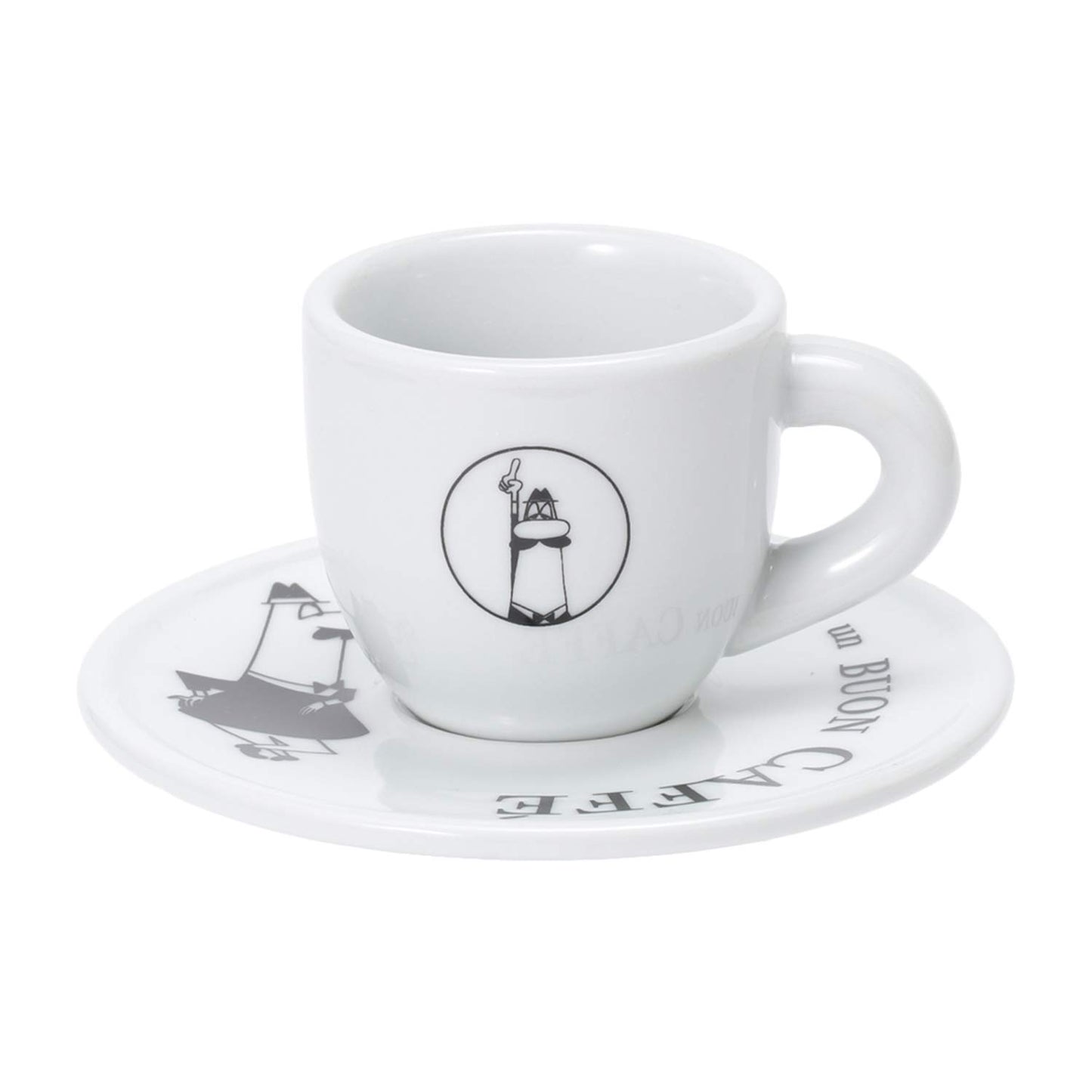 Bialetti Set 4 Tazzine Moka 'Carosello' Tazze da Caffè, Porcellana , Bianco
