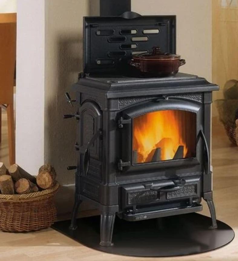 Divina Fire Pedana salvapavimento per stufe a Legna e Pellet in Acciaio 90x80