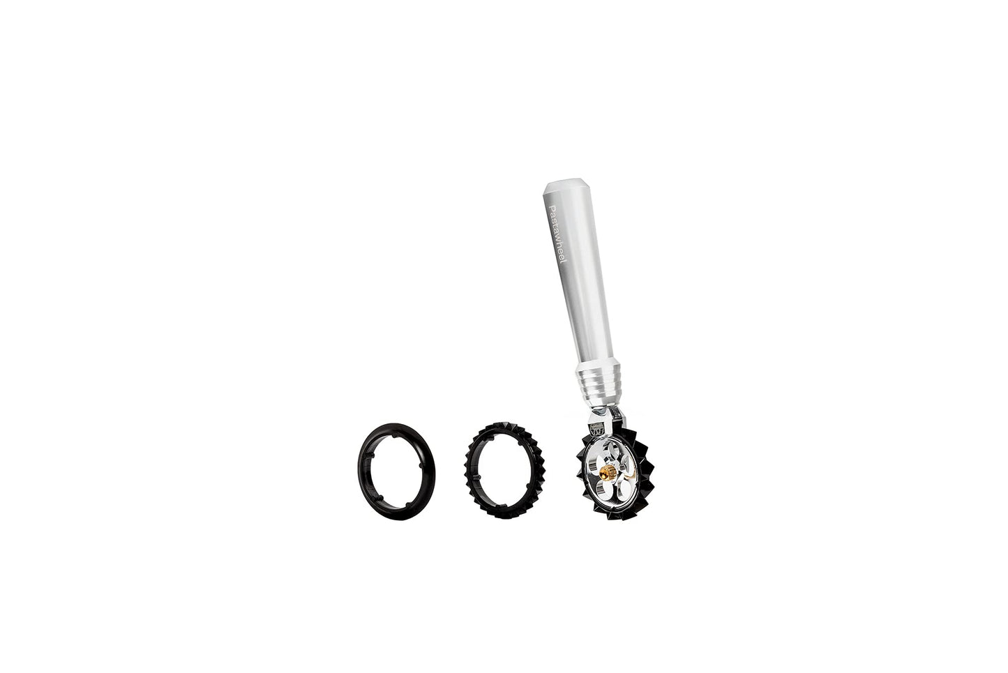 Marcato Coupe-Pâtes, Roue Coupe-Pâtes, 3 Types de Coupe, également pour Biscuits, Chiacchiere et Creckers, Accessoire de Cuisine, Fabriqué en Italie. Modèle : Roue à pâtes, argent