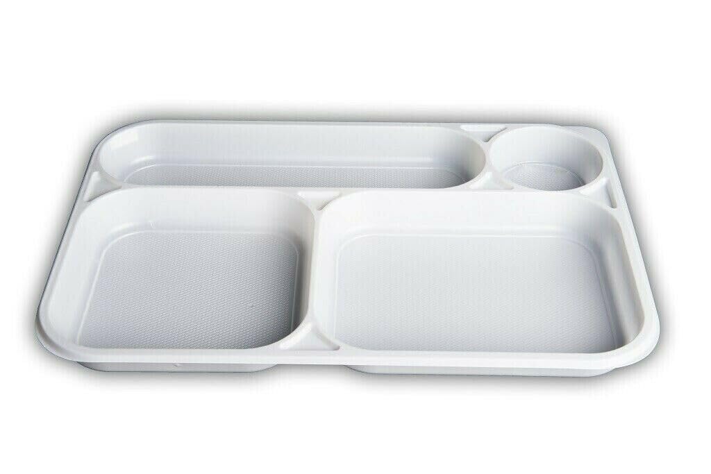400 plateaux jetables 4 compartiments plastique rigide plateau jetable 36x24cm