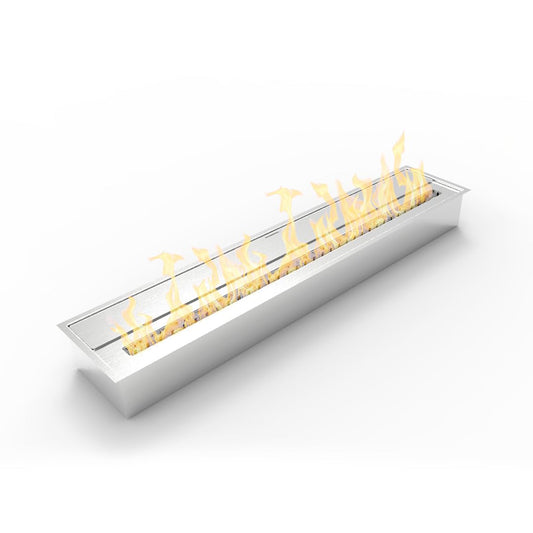 Divina Fire Bruciatore per camino a bioetanolo biocamino in acciaio inox 7 lt 91,5X18,7XH9,5
