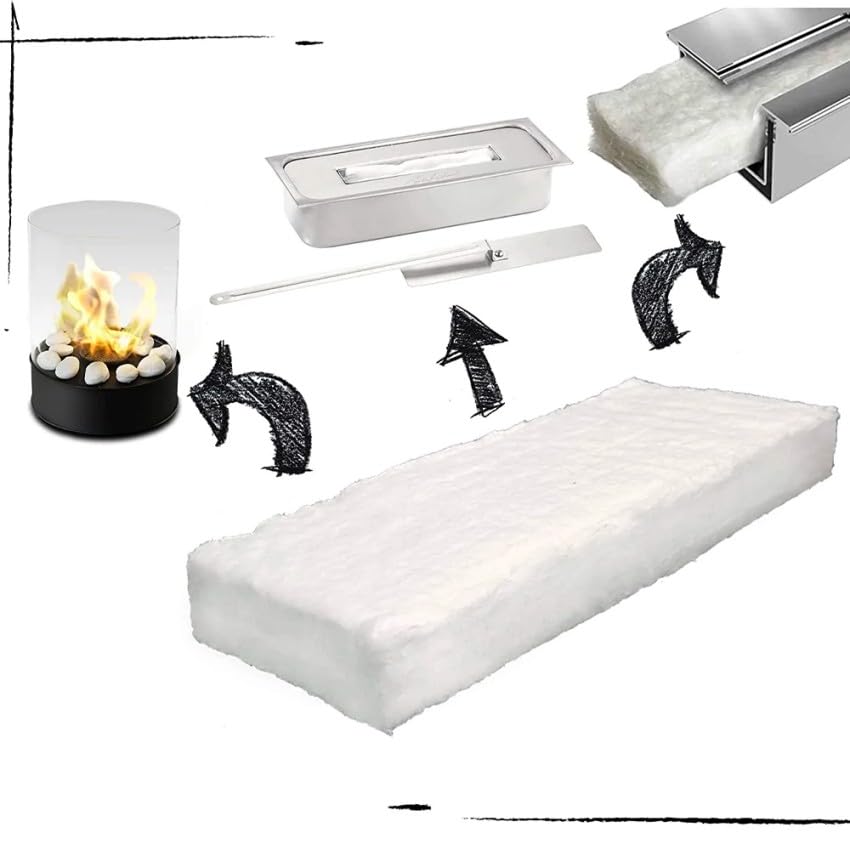 Lana ricambio bruciatore per camino a bioetanolo in fibra di ceramica