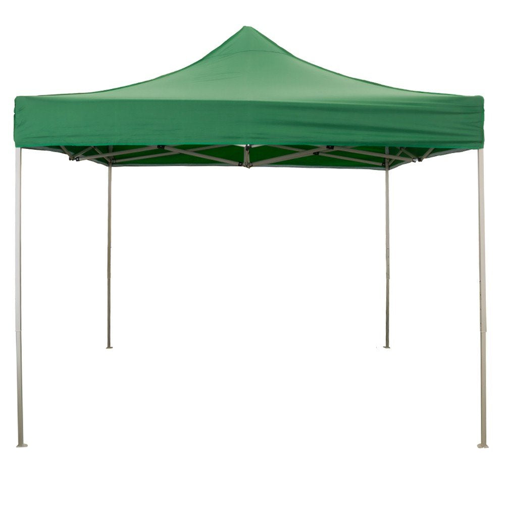 EverGreen Gazebo richiudibile 3x3 m pieghevole telo verde in PVC 100% impermeabile 9007