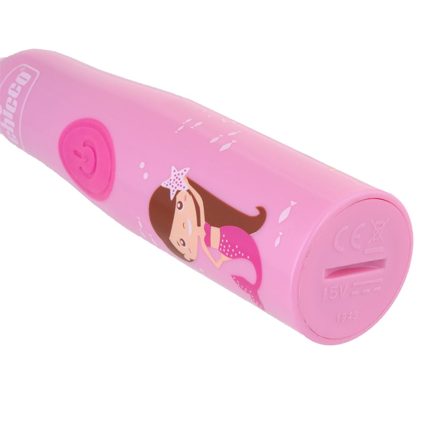 Chicco Spazzolino Elettrico Bambini, Setole Morbide, Delicato Sulle Gengive, Con Batterie Sostituibili E Testina Di Ricambio, Rosa, 3 Mesi+