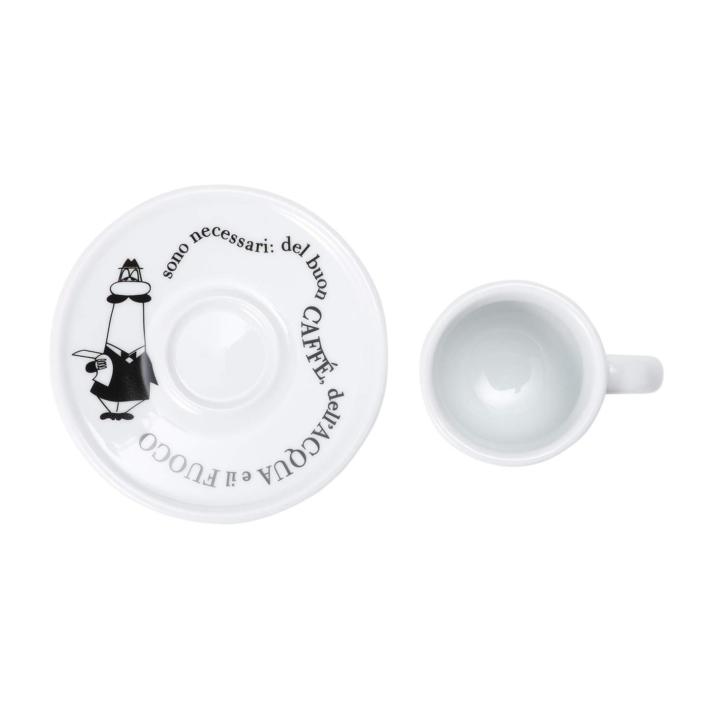 Bialetti Set 4 Tazzine Moka 'Carosello' Tazze da Caffè, Porcellana , Bianco