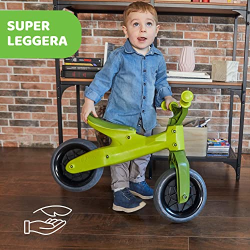 Chicco Balance Bike Eco+, Bici Bambini da 18 mesi a 3 anni (Fino a 25 kg), Bicicletta Senza Pedali per l'Equilibrio, Manubrio e Sellino Ergonomici, Ruote Antiforatura, 80% Plastica Riciclata