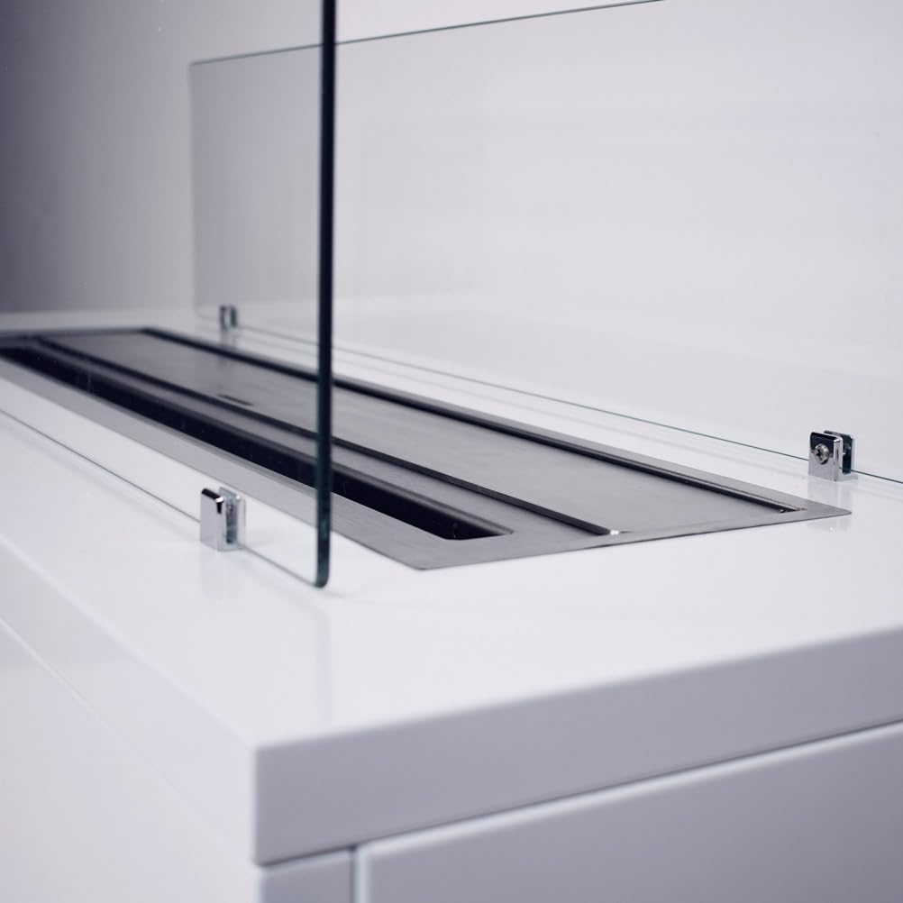 Divina Fire Camino a bioetanolo da Terra per Interno Esterno Caravaggio Bianco L100xP40xH40 cm
