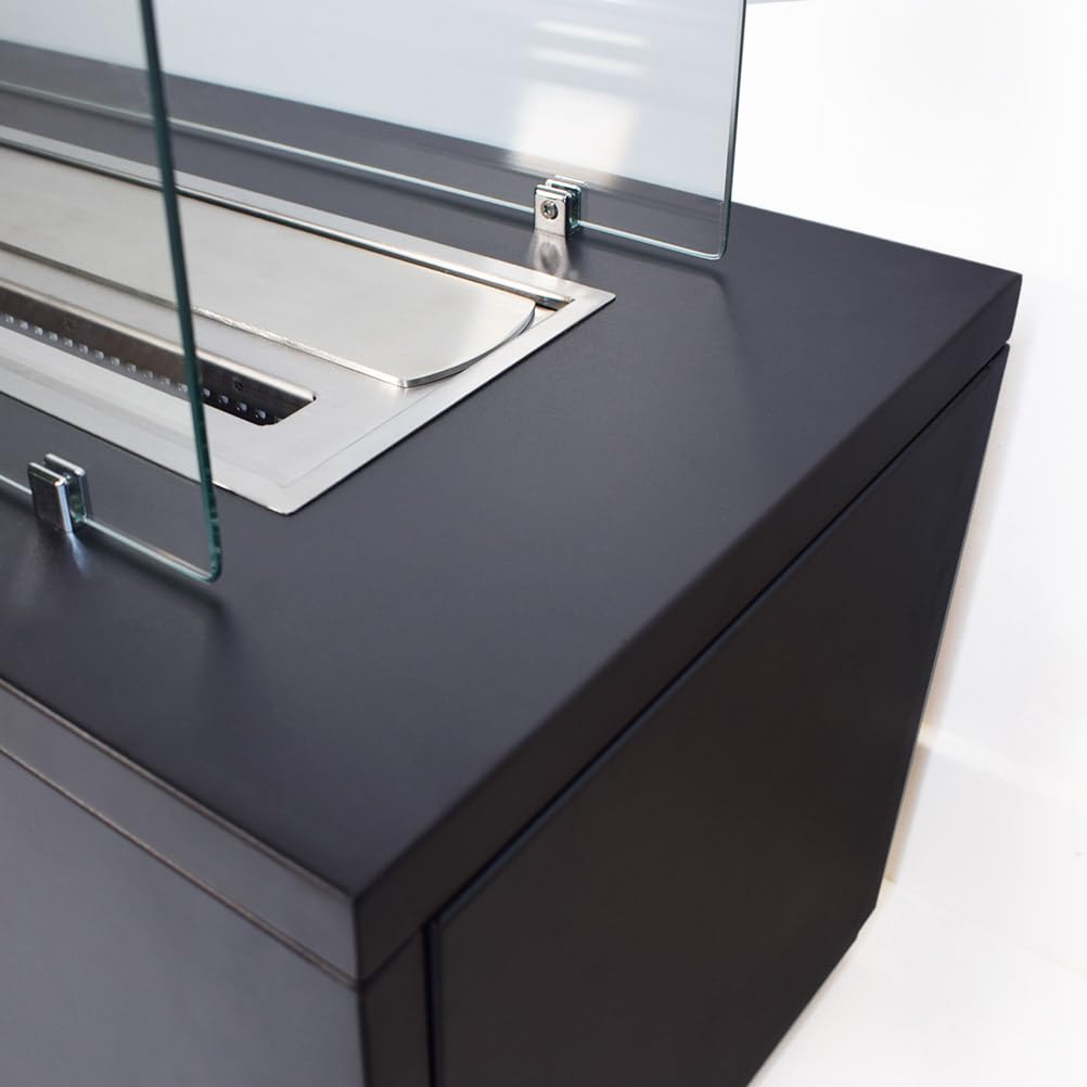 Divina Fire Camino a bioetanolo da Terra per Interno Esterno Caravaggio Nero L100xP40xH40 cm