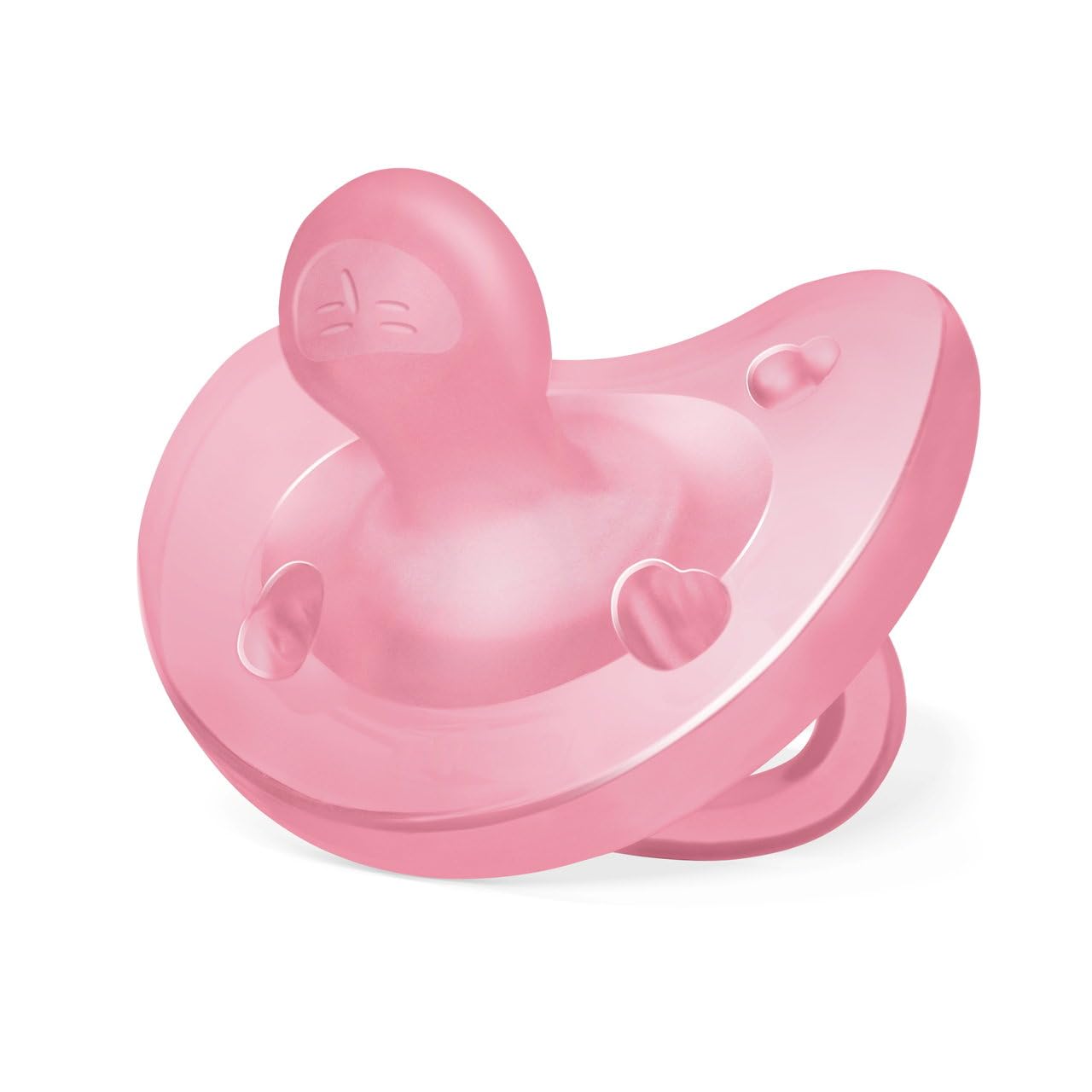 Chicco PhysioForma Ciuccio in Silicone 6 - 16 Mesi, Set di Gommotti Morbidi e Delicati, Supportano la Respirazione Fisiologica e Favoriscono il Corretto Sviluppo della Bocca, Rosa
