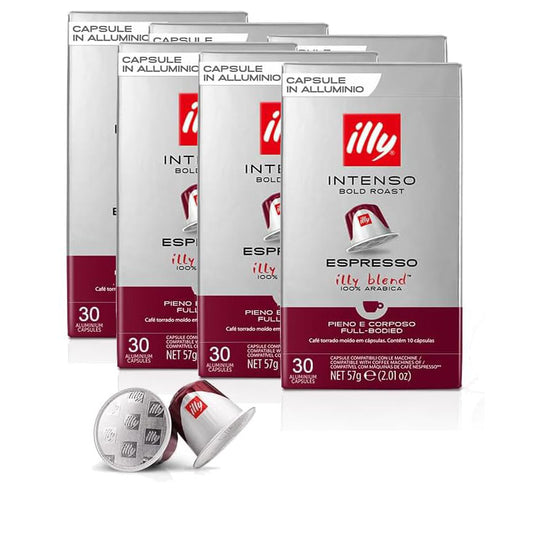 illy 240 Nespresso Compatible Capsules 8 Packs of 30 Intense Taste Coffee