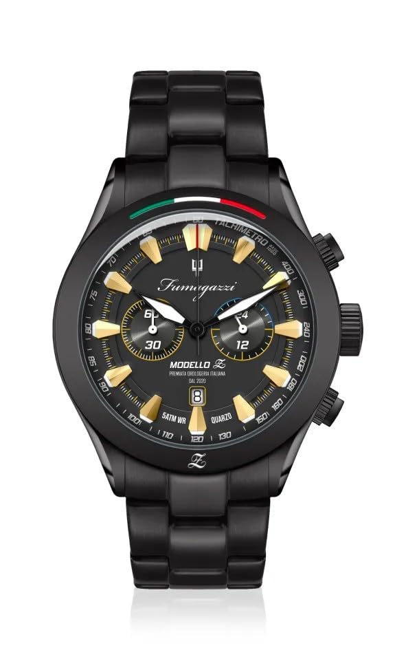 Generico FU279 Orologio da Polso Fumagazzi -Modello Z Black ø 44,5 mm, Cinturino ABS, Movimento al Quarzo, Water Resistant 5 ATM