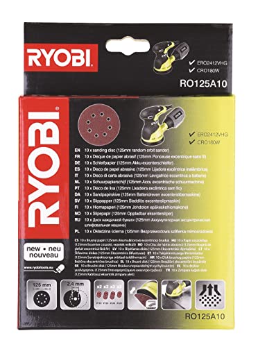 Ryobi Abrasivi, Marrone, Confezione da 10