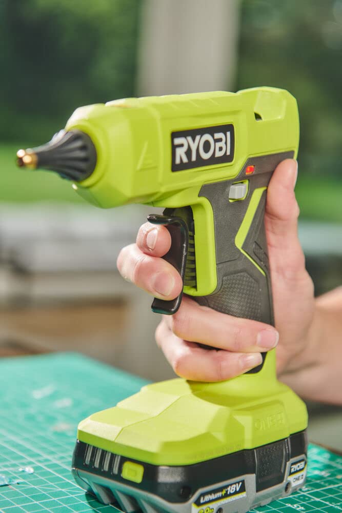 Ryobi - Pistola per colla Ø 11 mm 18 V ONE+ - Viene fornito con 3 bastoncini di colla (senza batteria e caricabatterie) - RGLU18-0