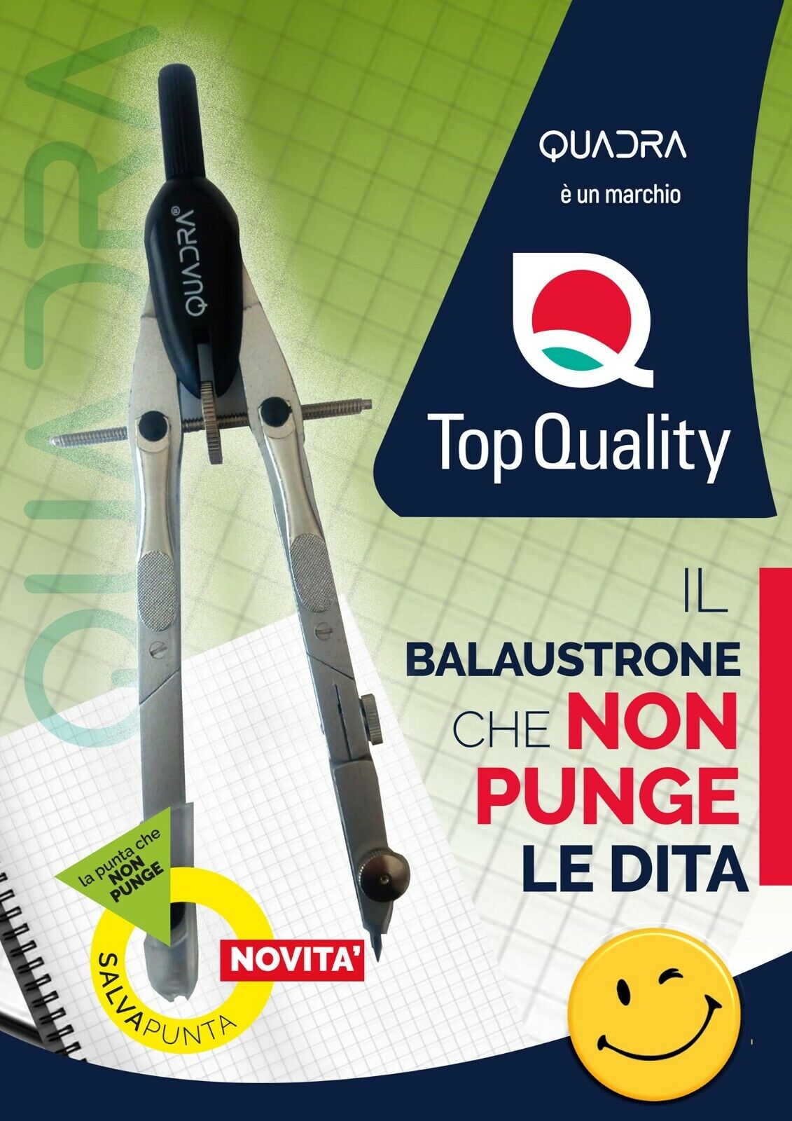 QUADRA Compasso Top Quality | Balaustrone con Prolunga e Salvapunta