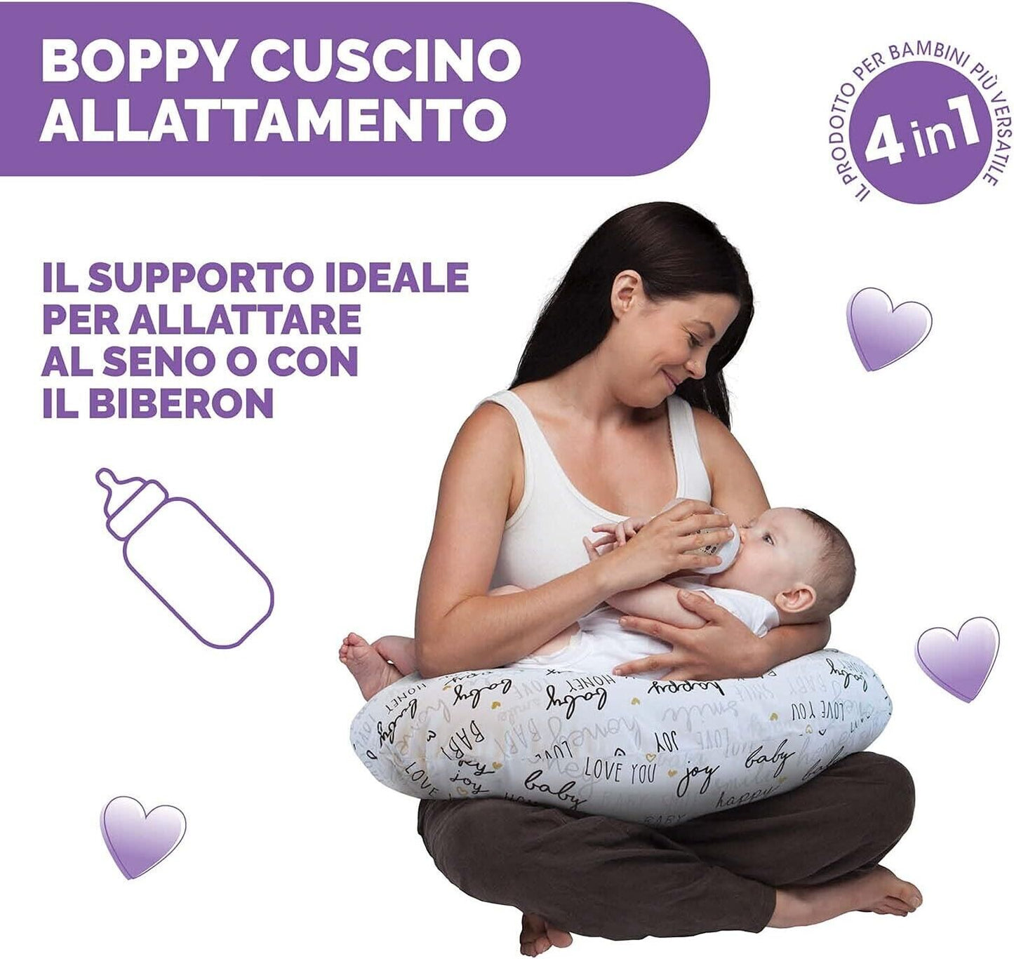 CHICCO Cuscino Allattamento Boppy Sostegno per neonati 4in1 | Hello Baby