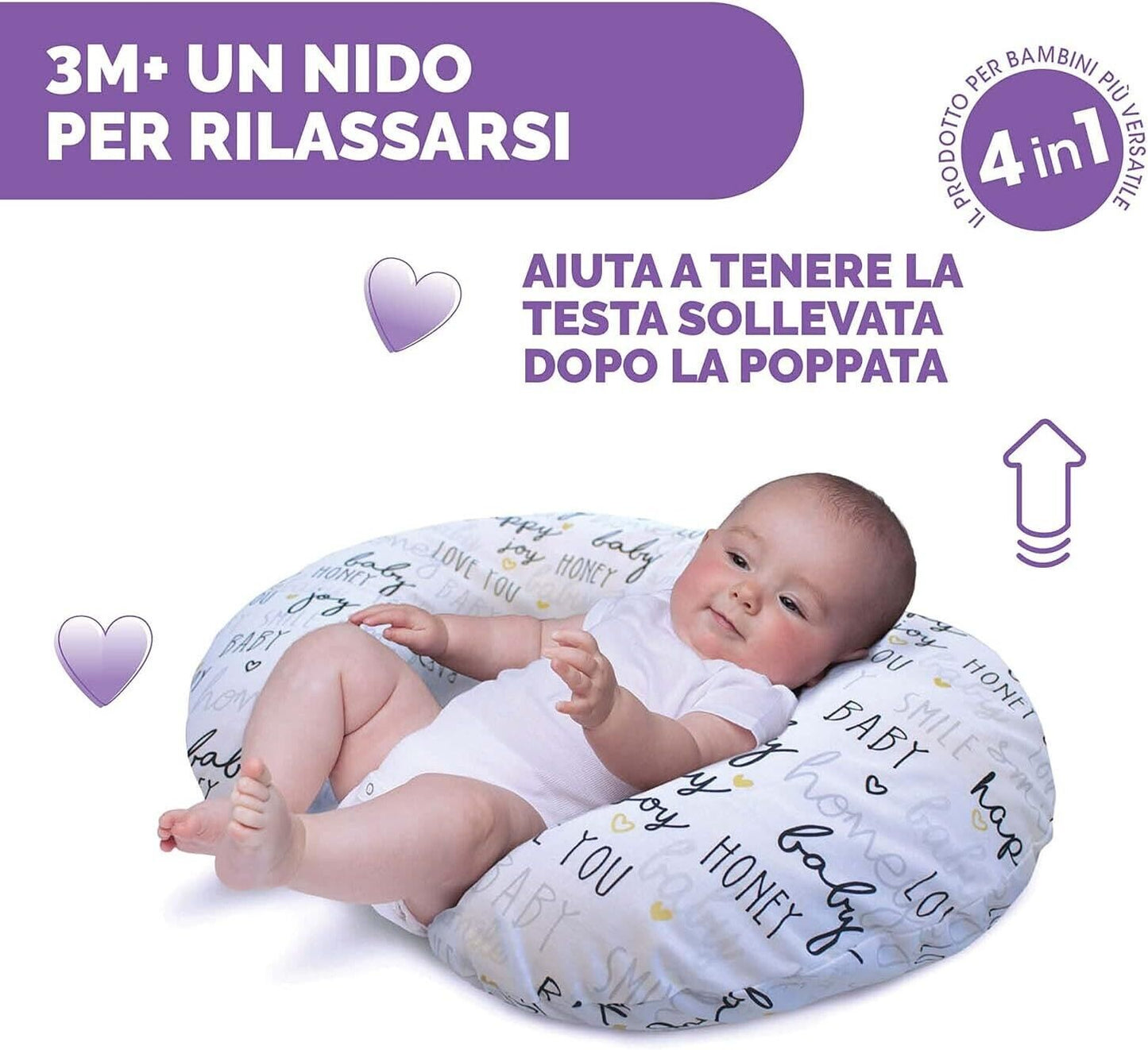 CHICCO Cuscino Allattamento Boppy Sostegno per neonati 4in1 | Hello Baby