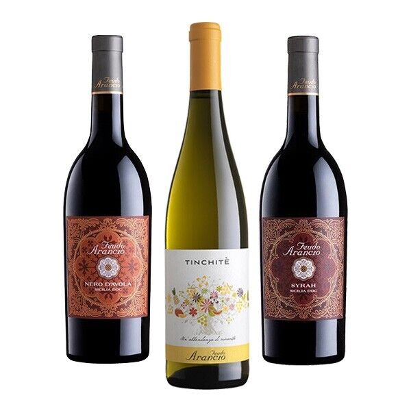 Selezione 3 Vini Siciliani DOC 2022 Feudo Arancio Nero D'Avola, Syrah, Tinchitè