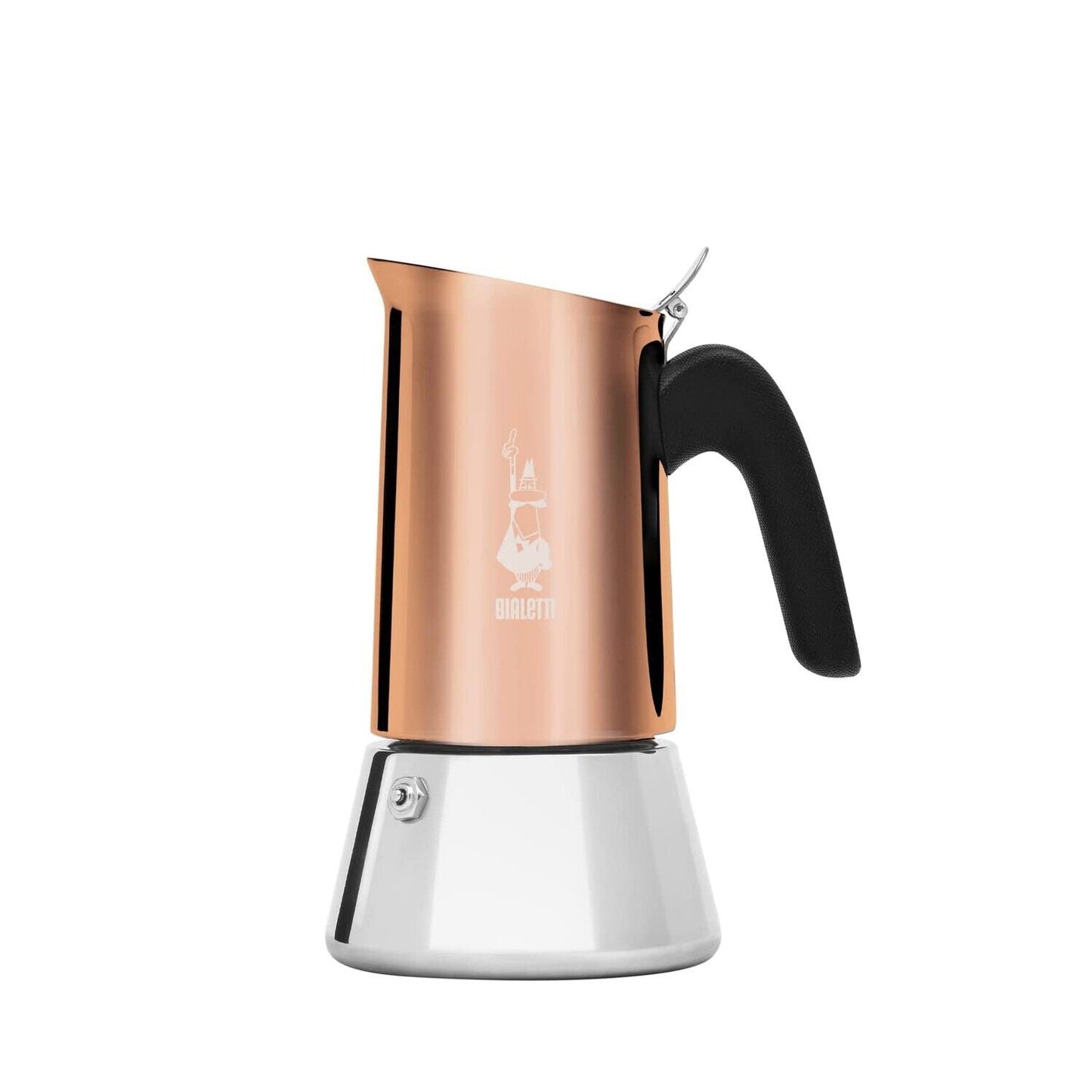 BIALETTI VENUS RAME Moka 2 Tazze Caffettiera in Acciaio Inox Caldaia Ø8cm