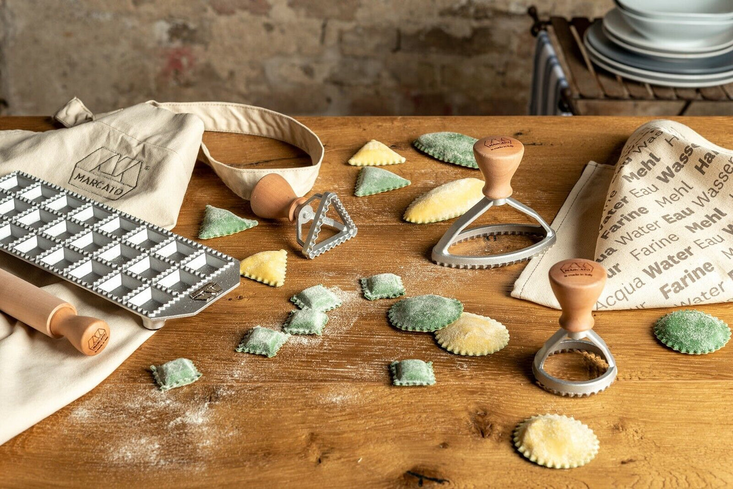 MARCATO | Ravioli Like a Pro | Set Stampi Stampini Professionali per Pasta