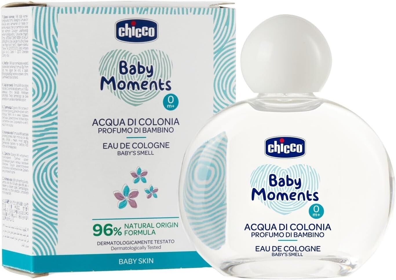 CHICCO Baby Moments Set con Bagno Corpo da 200 ml, Crema Corpo 200 ml, Profumo