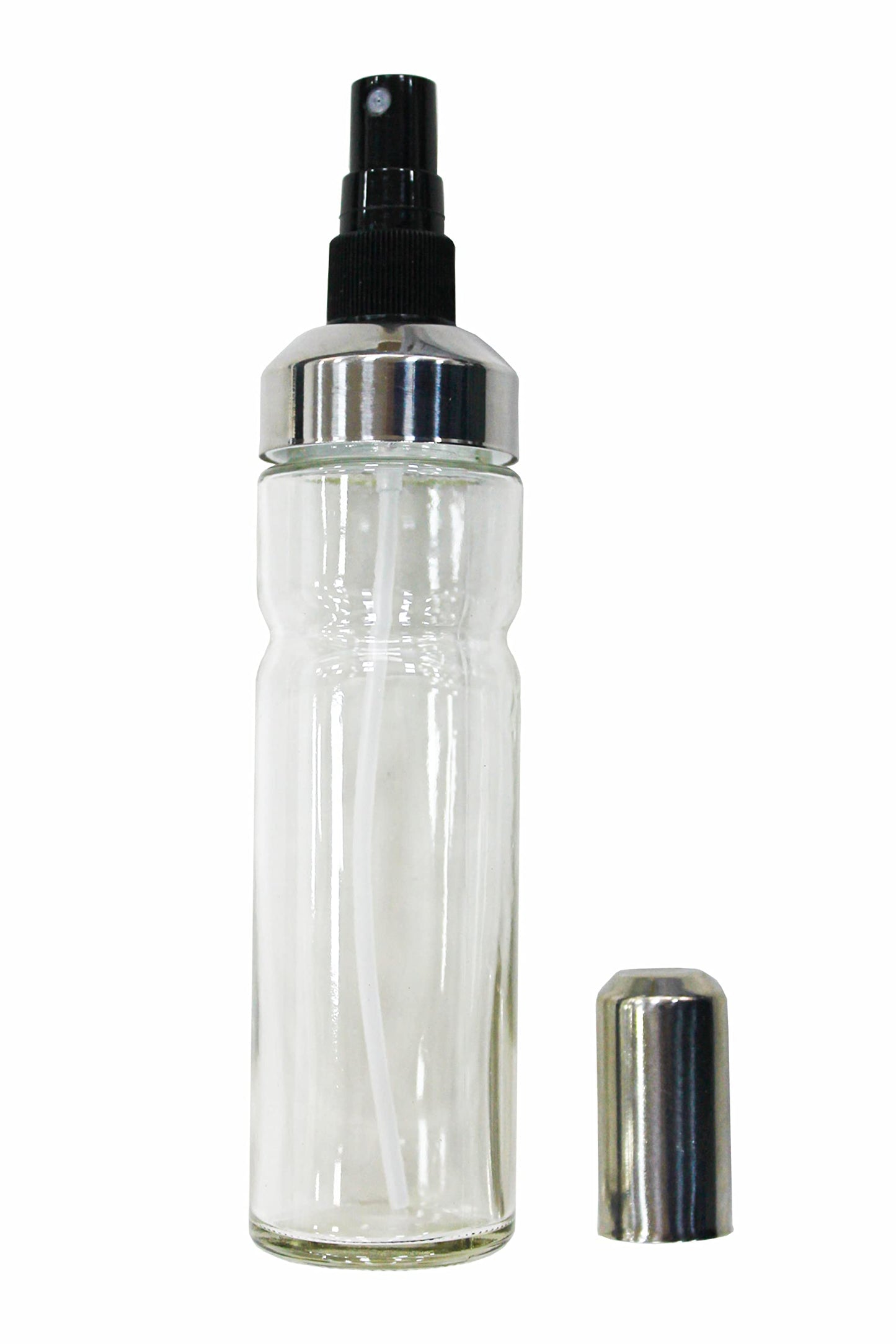 Fackelmann Oliera Trasparente a Spruzzo, Acciaio Inox, Argento, 200 ml