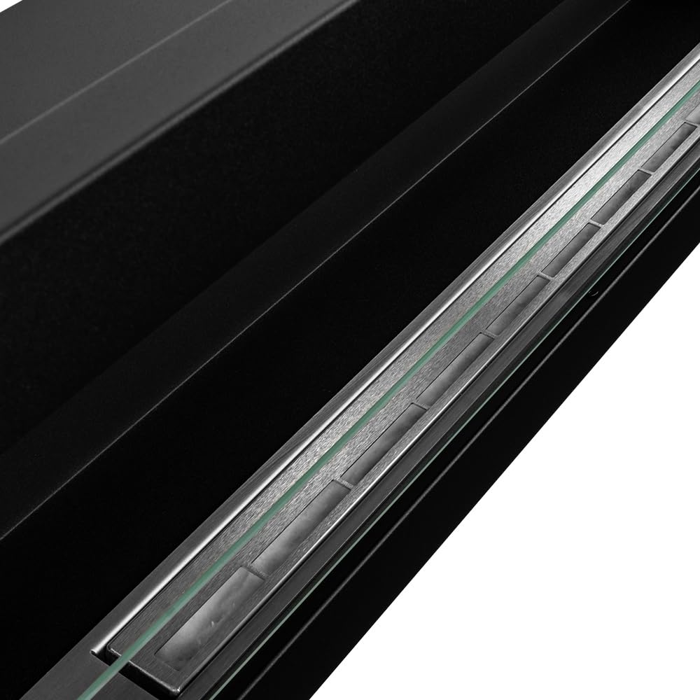 Divina Fire Camino a bioetanolo da Incasso Parete biocamino 120x40 Livorno 120 Nero