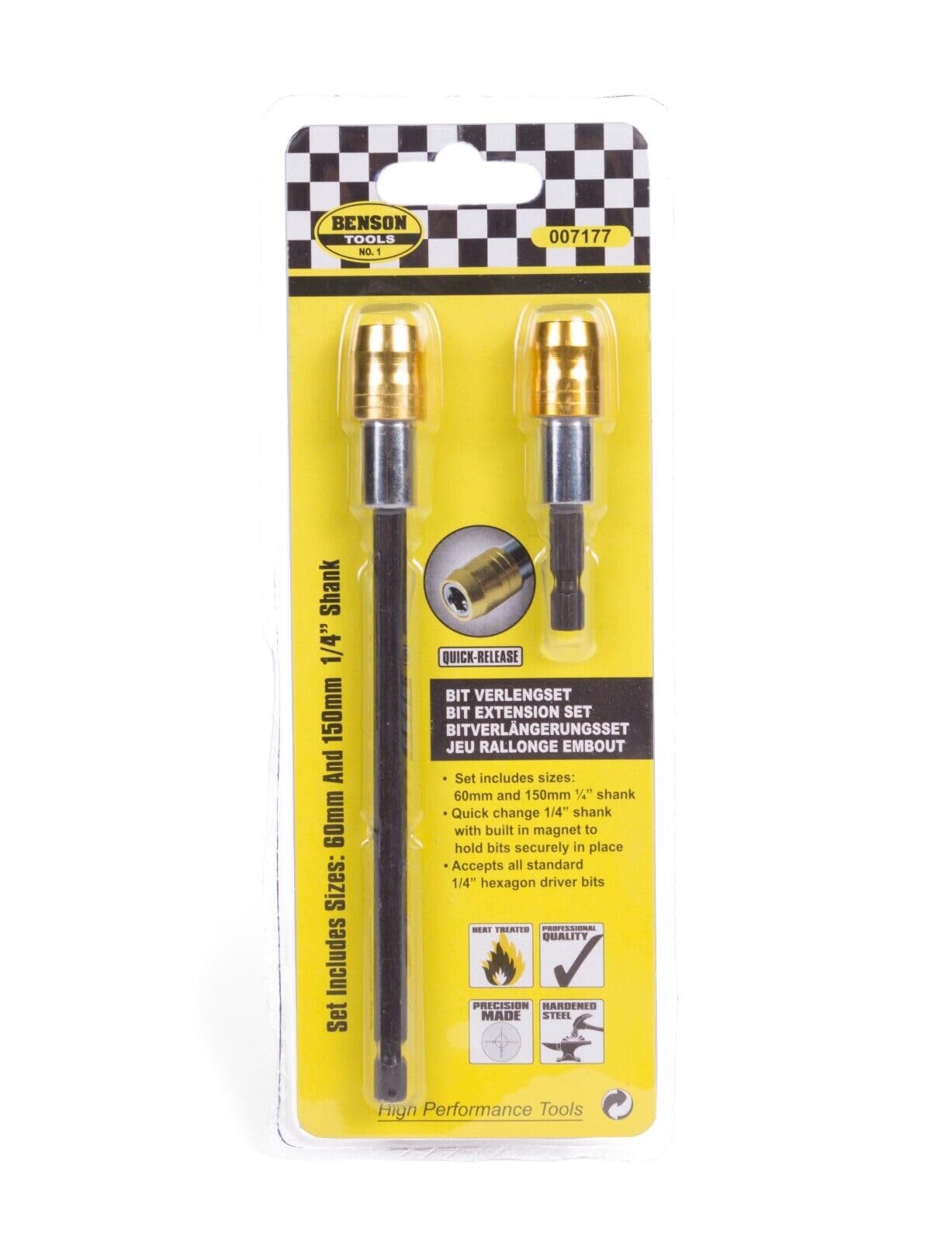 Supporto per punte a sgancio rapido, con attacco magnetico, 60/150 mm, 2 x