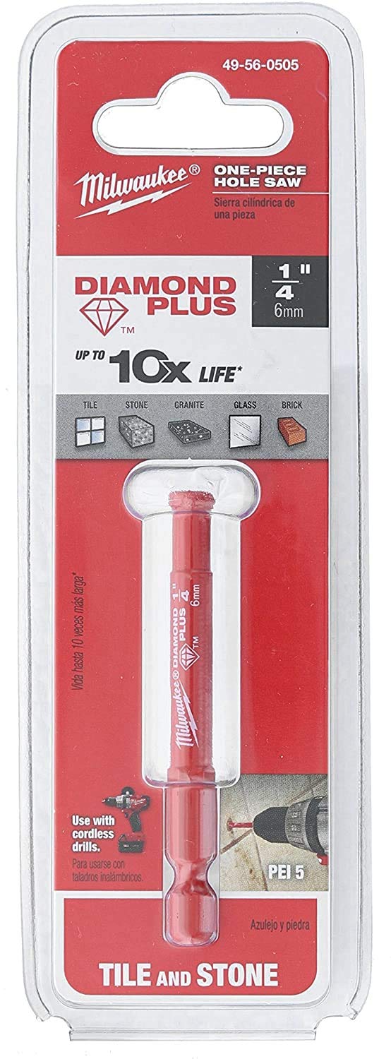 MILWAUKEE | Diamond Plus™ Punta Diamantata 6mm 1/4"Hex. Attacco Esagonale