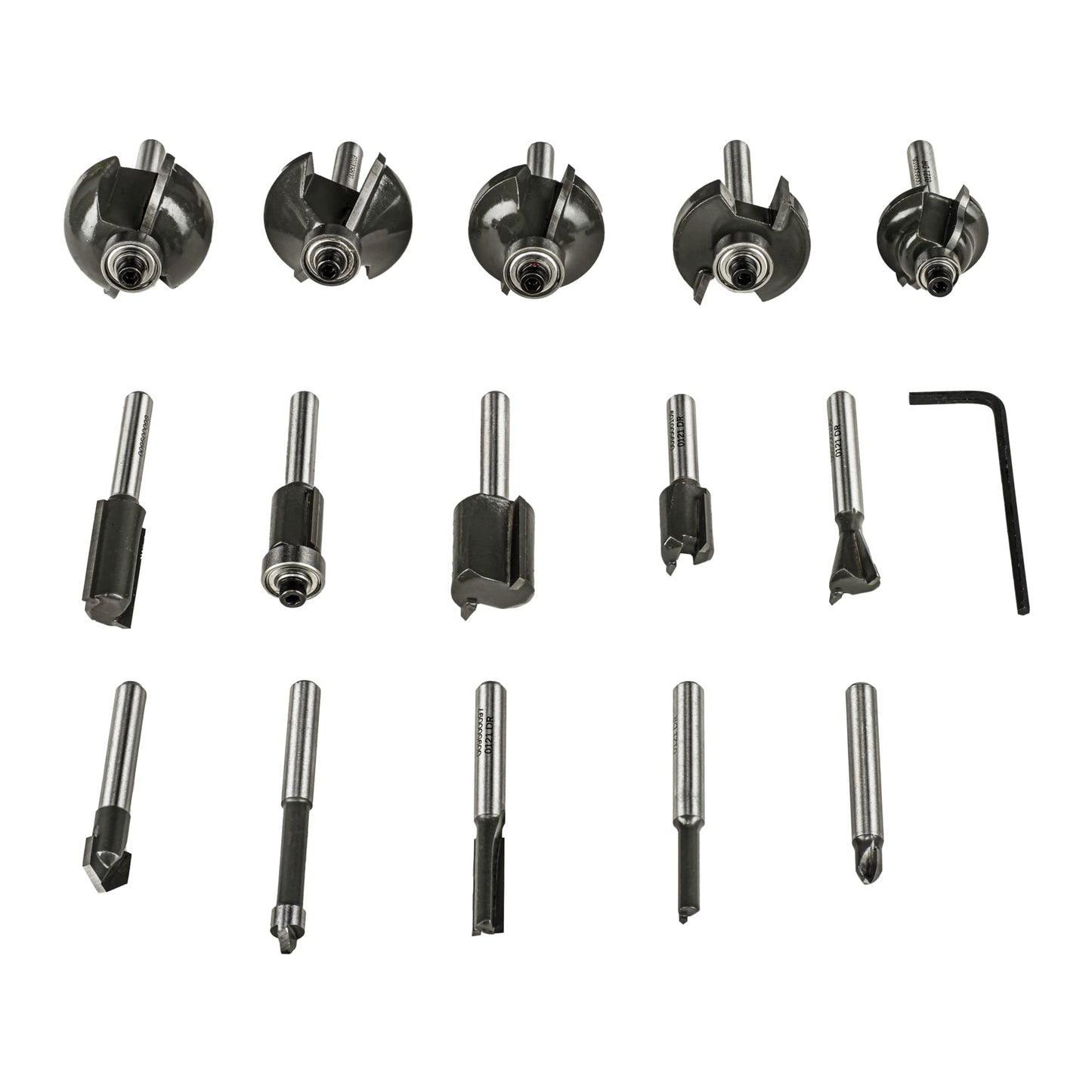 RYOBI RAKRBS15 Set di 15 Frese Miste per Fresatrice e Rifilatore | Gambo Ø6 mm