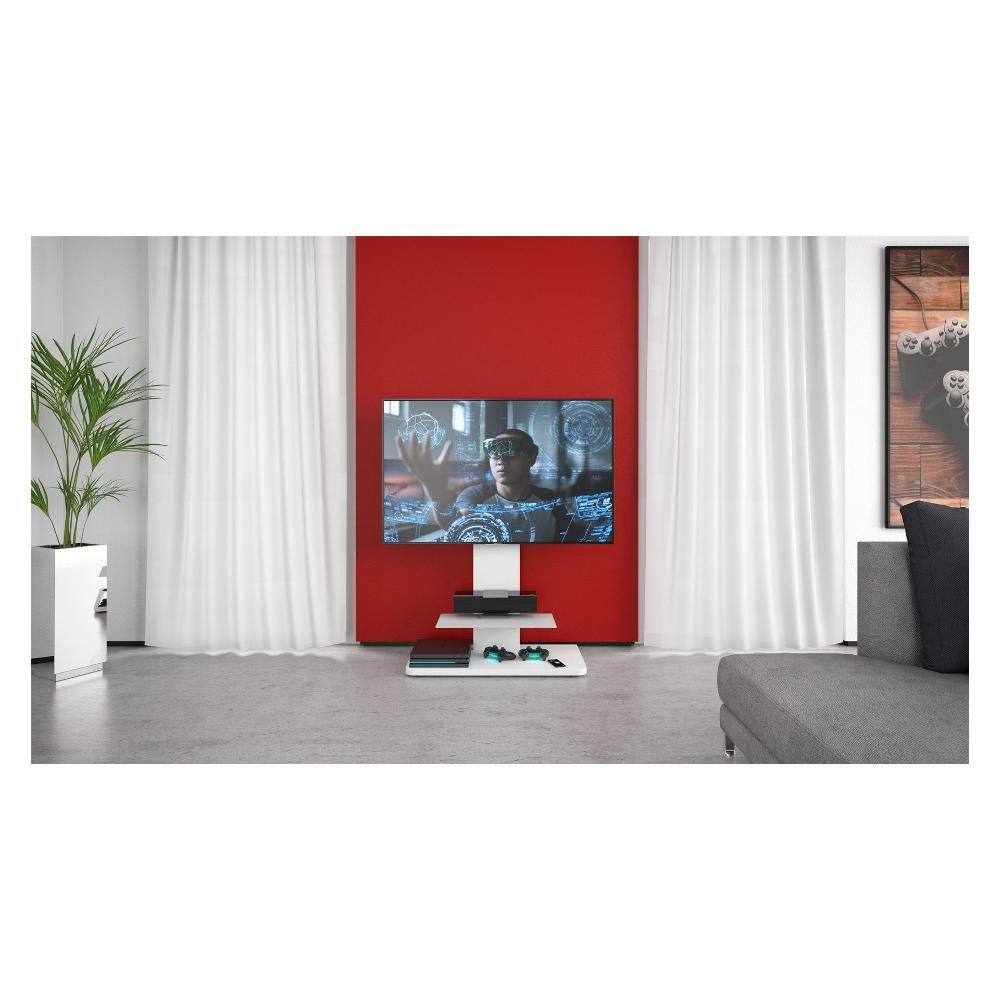 Meuble TV Munari KT090NEO Blanc Lacc. Jusqu'à 55"
