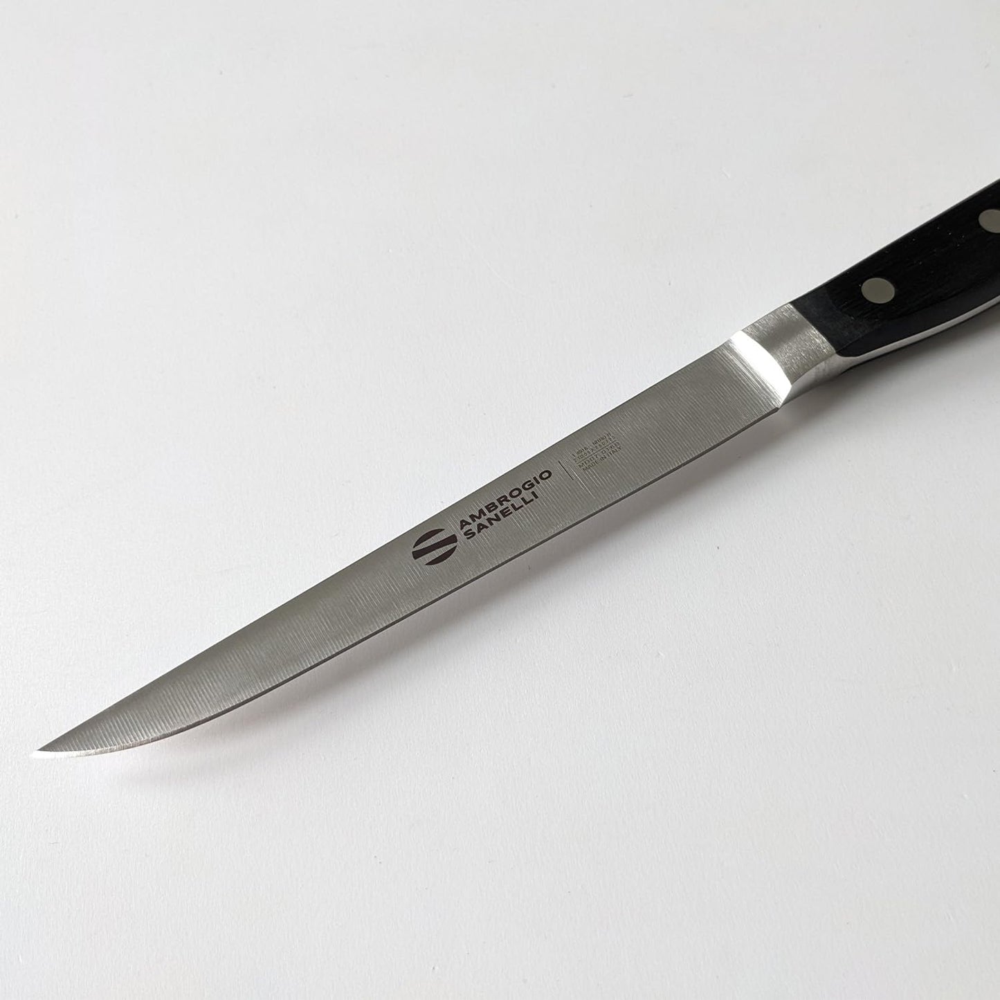 Ambrogio Sanelli, Maitre Coltello Disosso, Coltello Cucina per Disossare con Lama Liscia in Acciaio Inox all'Azoto 16 cm e Manico Ergonomico, Coltelli da Cucina Professionali, Made in Italy