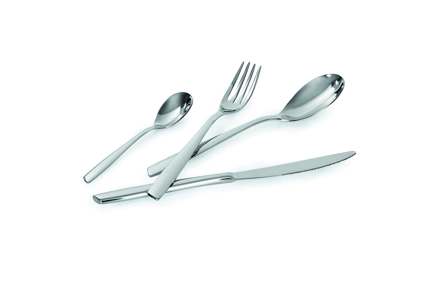 Lagostina 014457652724 MENAGERE Gloria 24 Cutlery, 18/10 Stainless Steel, Silver