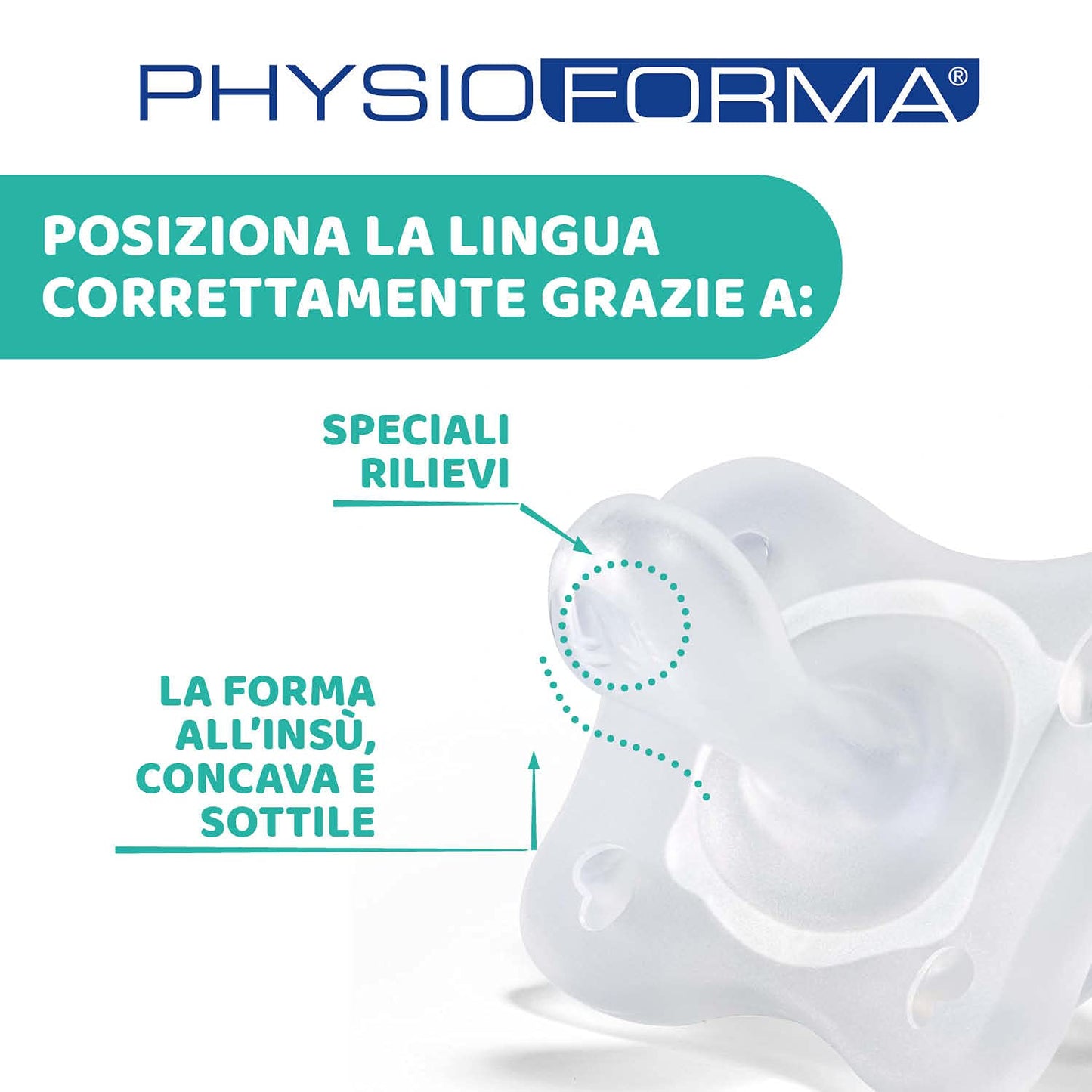 Chicco PhysioForma Ciuccio in Silicone 0-2 Mesi, 2 Pezzi, Set Gommottini 0-2 Mesi, Supportano la Respirazione Fisiologica e Favoriscono il Corretto Sviluppo della Bocca, Azzurro